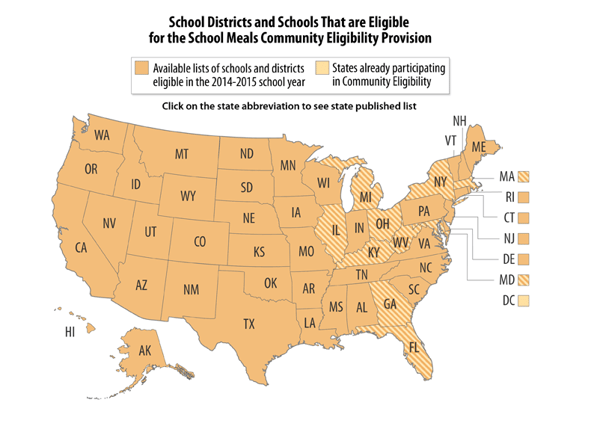 School Districts and Schools That are Eligible for the School Meals Community Eligibility Provision